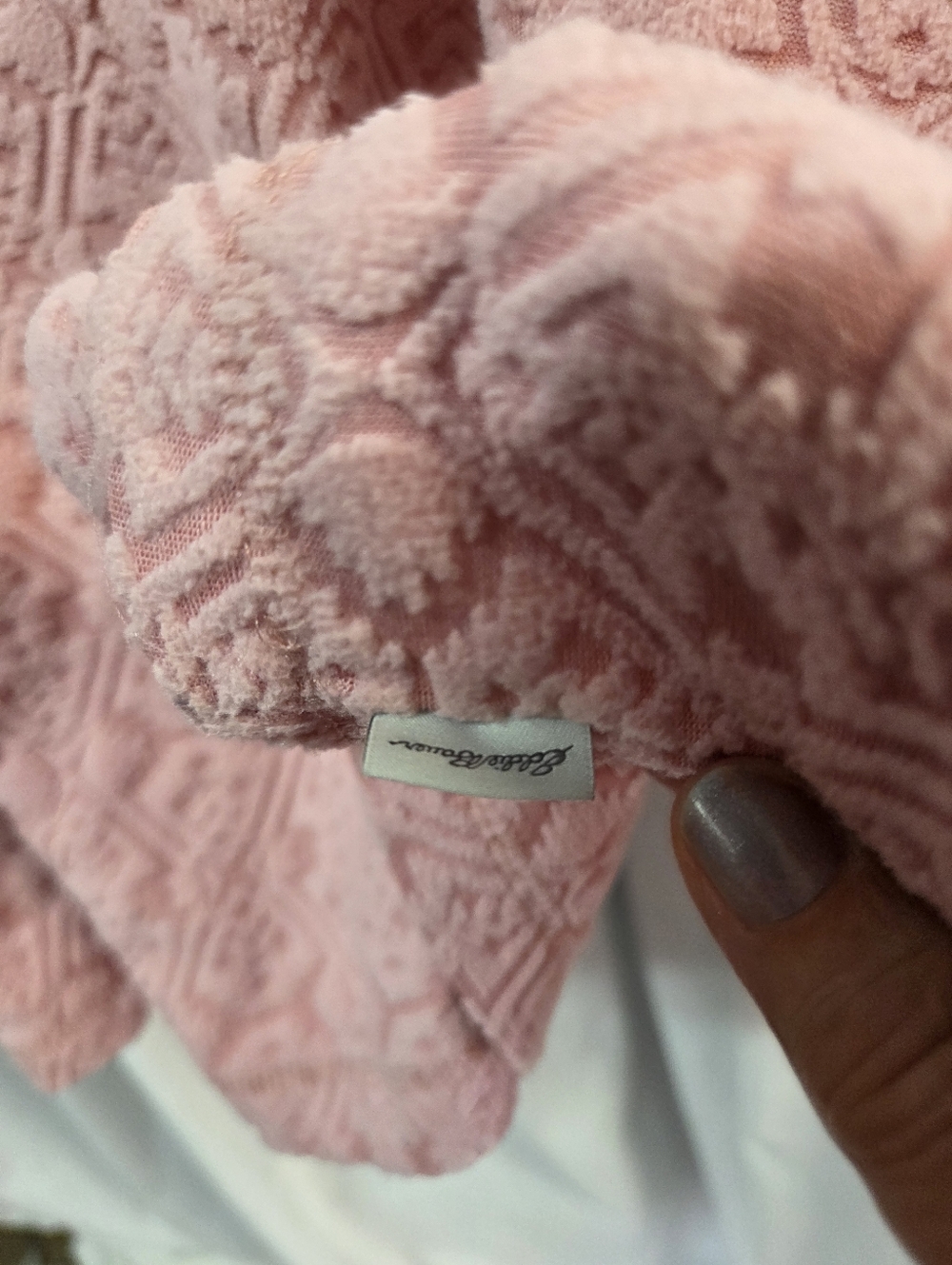 Eddie Bauer Dusty Pink Textured Half-Zip Fleece - Picture 4 of 6